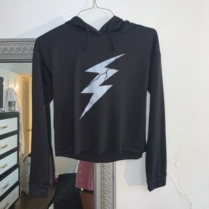 Lightning Bolt Crop Hoodie